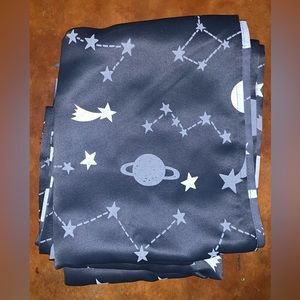 2 blue solar system black out curtain panels